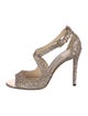 Jimmy Choo Glitter Glitter Accents T-Strap Sandals