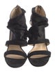 Jimmy Choo Suede Raw-Edge Trim Sandals