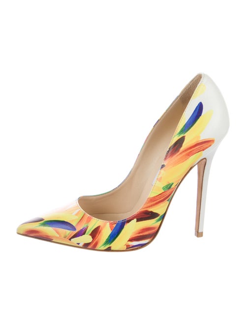Jimmy Choo Leather Printed Slingback Pumps