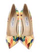 Jimmy Choo Leather Printed Slingback Pumps