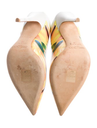 Jimmy Choo Leather Printed Slingback Pumps