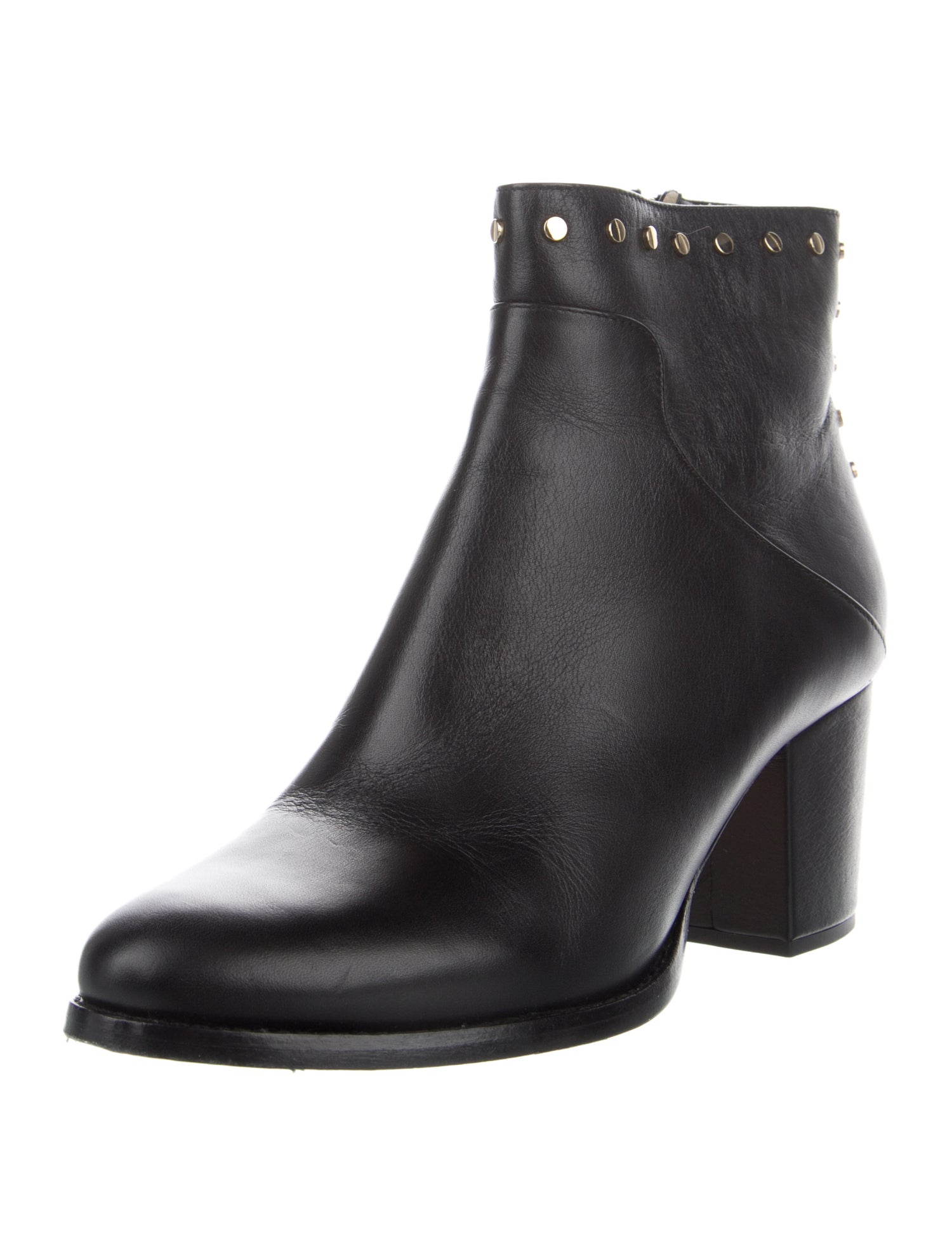 Jimmy Choo Leather Studded Accents Boots