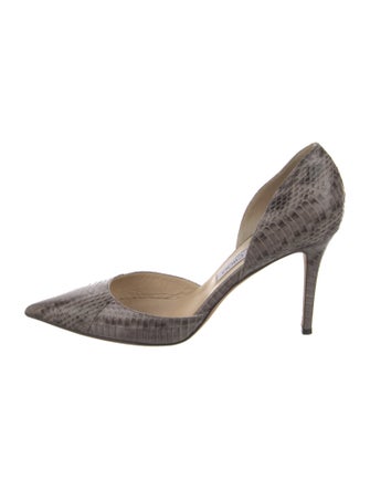 Jimmy Choo Snakeskin Animal Print D'Orsay Pumps
