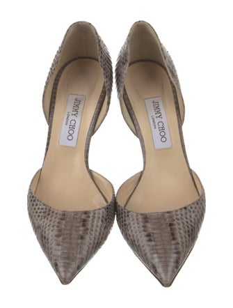 Jimmy Choo Snakeskin Animal Print D'Orsay Pumps