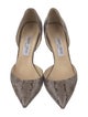Jimmy Choo Snakeskin Animal Print D'Orsay Pumps