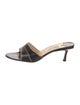 Jimmy Choo Leather Colorblock Pattern Slides