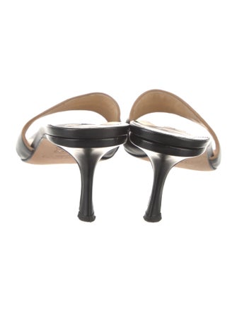 Jimmy Choo Leather Colorblock Pattern Slides