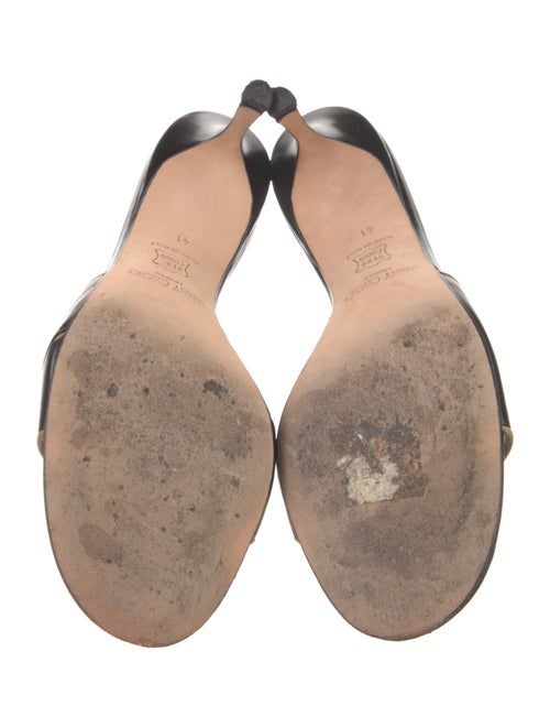 Jimmy Choo Leather Colorblock Pattern Slides