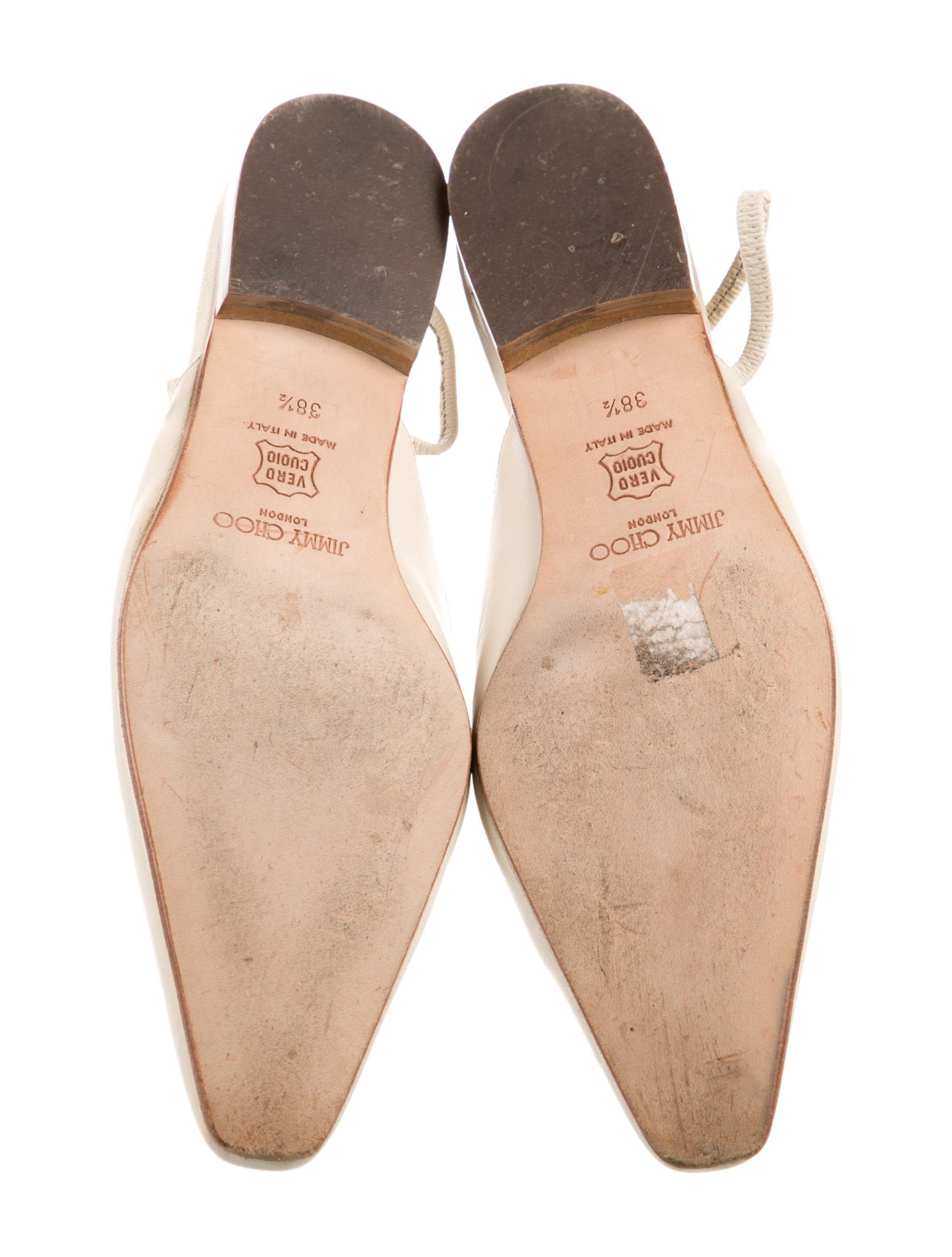 Jimmy Choo Leather Slingback Flats