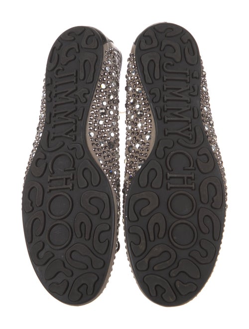 Jimmy Choo Leather Bow Accents Ballet Flats