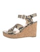 Jimmy Choo Leather Animal Print Espadrilles