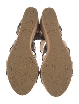 Jimmy Choo Leather Animal Print Espadrilles