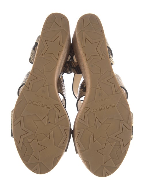 Jimmy Choo Leather Animal Print Espadrilles