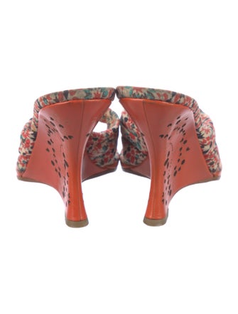 Jimmy Choo Printed Pleated Accents Slides