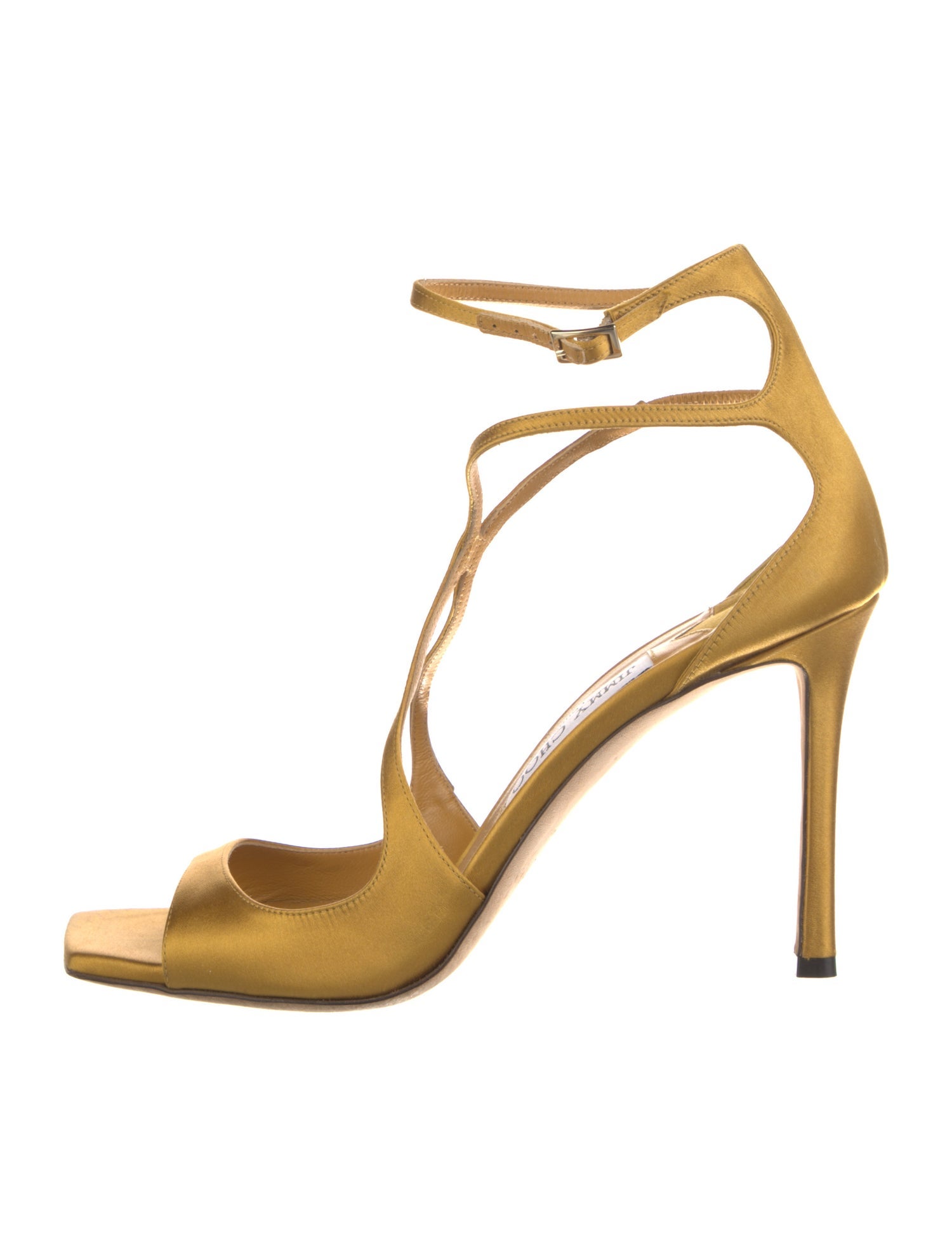 Jimmy Choo Satin T-Strap Sandals