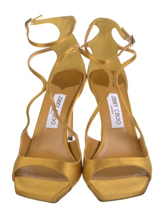Jimmy Choo Satin T-Strap Sandals