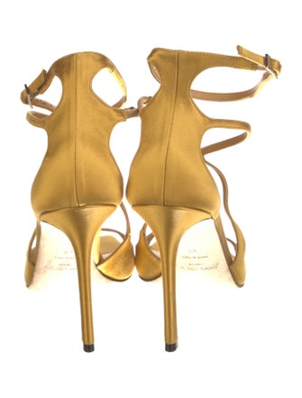 Jimmy Choo Satin T-Strap Sandals