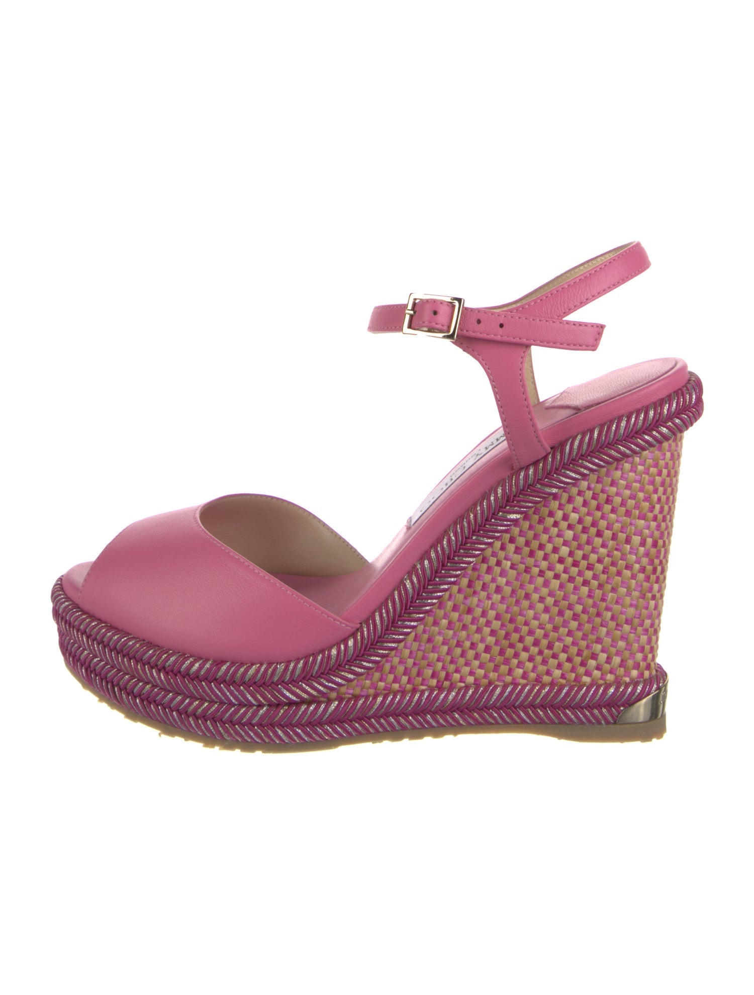 Jimmy Choo Leather Leather Trim Embellishment Slingback Pumps