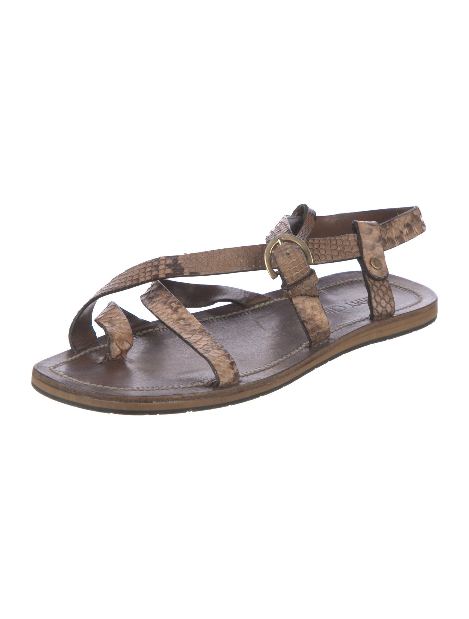 Jimmy Choo Snakeskin Animal Print Sandals