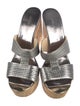 Jimmy Choo Embossed Leather Slides