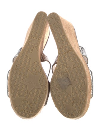 Jimmy Choo Embossed Leather Slides