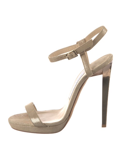 Jimmy Choo Suede Glitter Accents Sandals