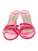 Jimmy Choo Patent Leather Leather Trim Embellishment Slides
