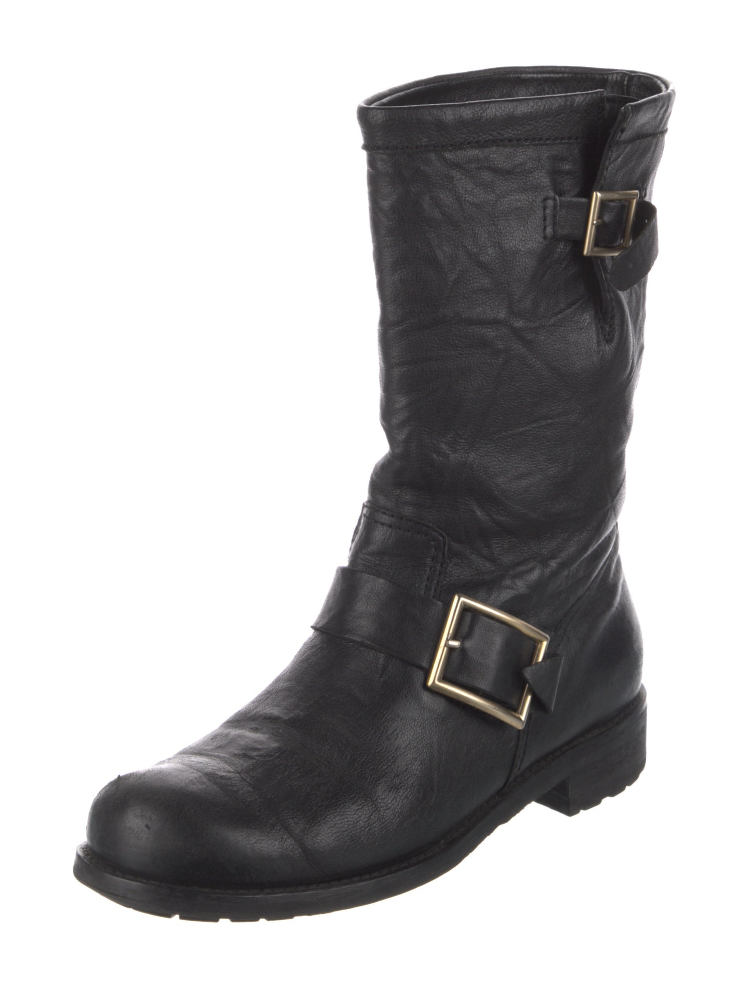 Jimmy Choo Leather Moto Boots