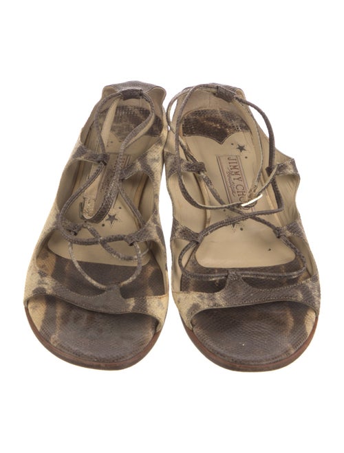 Jimmy Choo Leather Printed Sandals
