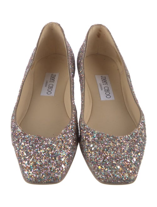 Jimmy Choo Glitter Glitter Accents Ballet Flats