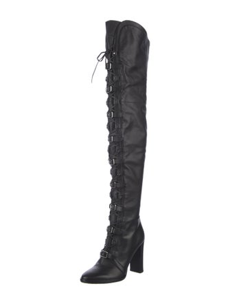 Jimmy Choo Leather Lace-Up Boots