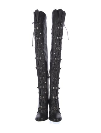 Jimmy Choo Leather Lace-Up Boots