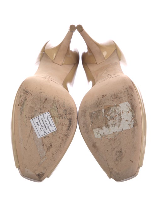 Jimmy Choo Patent Leather Cutout Accent Pumps