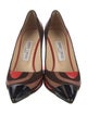 Jimmy Choo Suede Printed D'Orsay Pumps