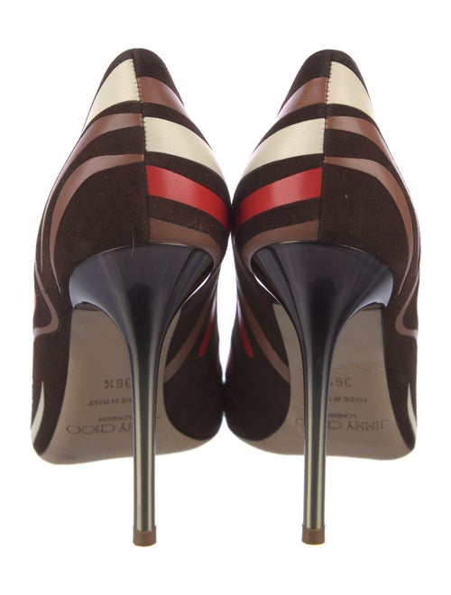 Jimmy Choo Suede Printed D'Orsay Pumps