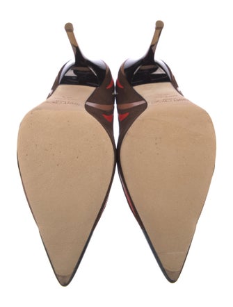 Jimmy Choo Suede Printed D'Orsay Pumps