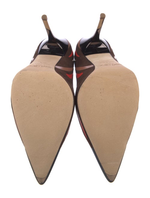 Jimmy Choo Suede Printed D'Orsay Pumps