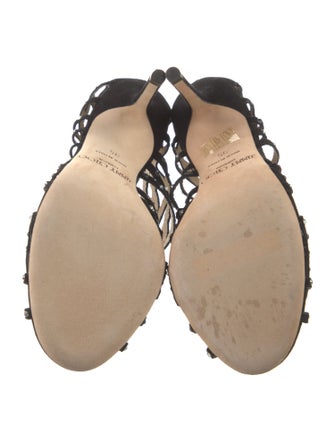 Jimmy Choo Suede Crystal Embellishments Pumps