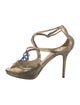 Jimmy Choo Leather T-Strap Sandals