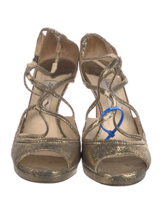 Jimmy Choo Leather T-Strap Sandals