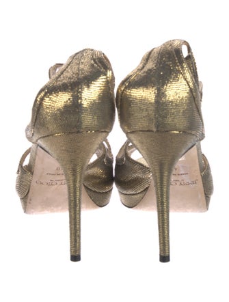 Jimmy Choo Leather T-Strap Sandals