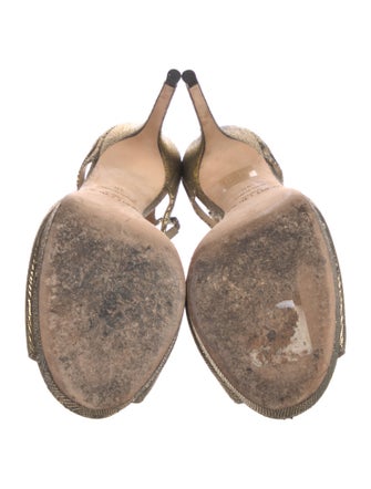 Jimmy Choo Leather T-Strap Sandals