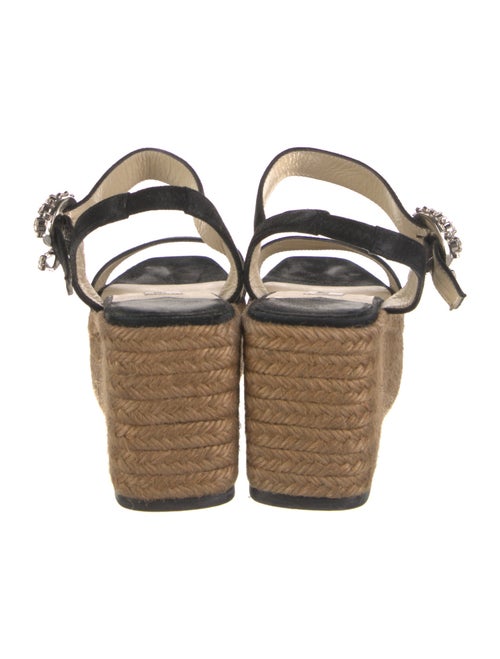 Jimmy Choo Suede Crystal Embellishments Espadrilles