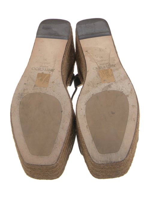 Jimmy Choo Suede Crystal Embellishments Espadrilles