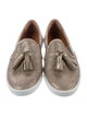 Jimmy Choo Glitter Tassel Accents Loafers