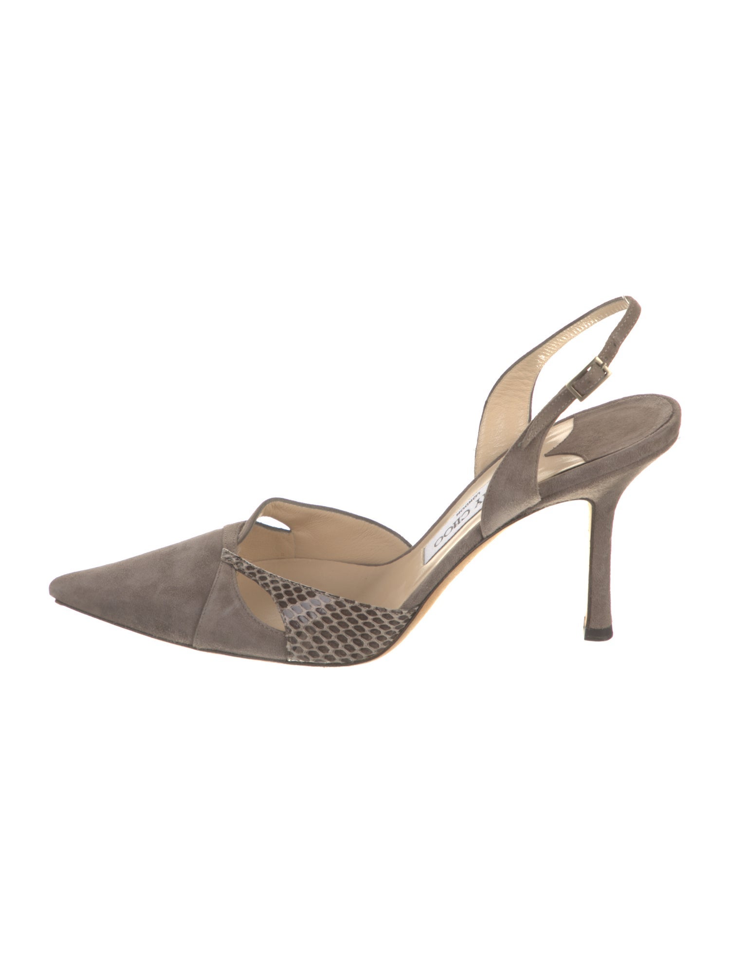 Jimmy Choo Suede Cutout Accent Slingback Pumps