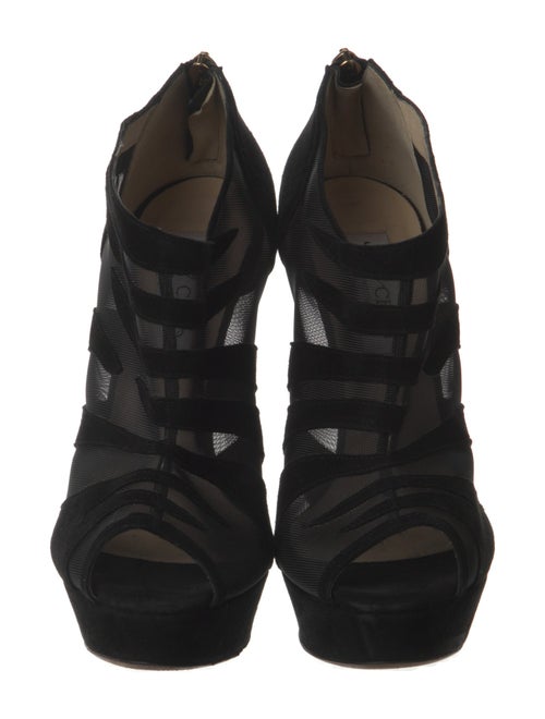 Jimmy Choo Suede Mesh Accents Pumps