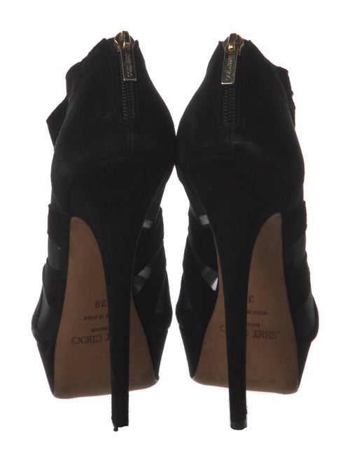 Jimmy Choo Suede Mesh Accents Pumps