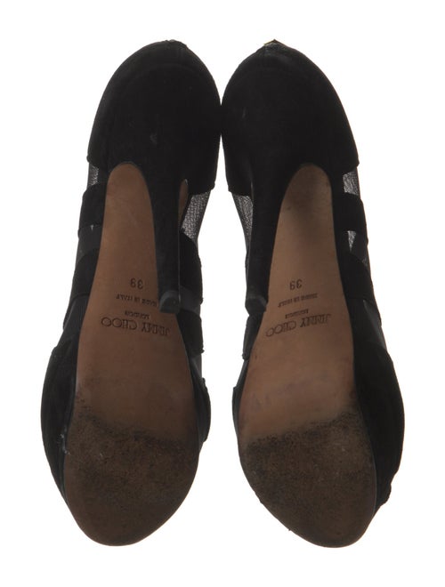 Jimmy Choo Suede Mesh Accents Pumps