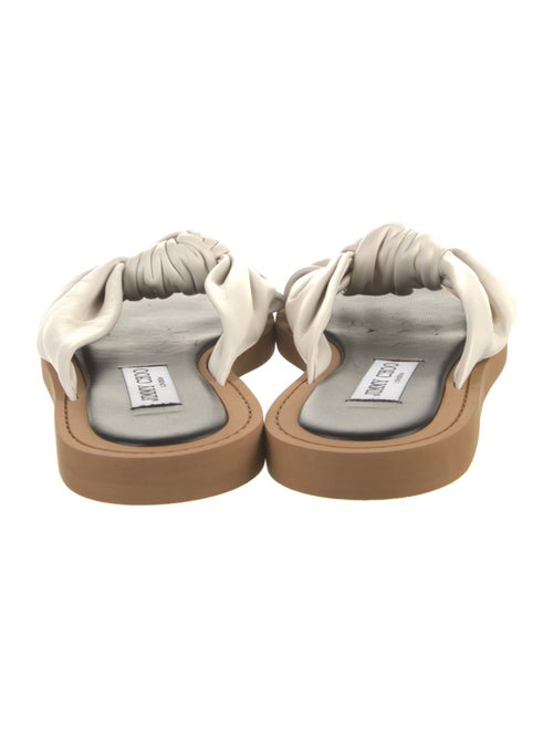 Jimmy Choo Leather Bow Accents Slides